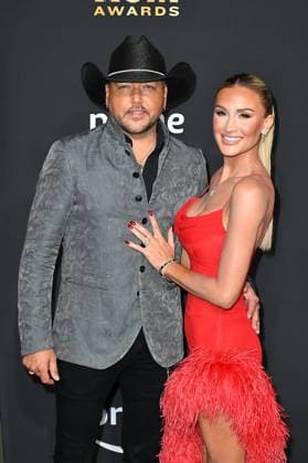 May 11, 2023, Frisco, TX, USA: Jason Aldean, Brittany Kerr attend the 58th Academy Of Country Music Awards at The Ford Center at The Star on May 11, 2023 in Frisco, Texas. Frisco USA - ZUMAs181 20230511_zea_s181_289 Copyright: xCaseyxFlaniganx