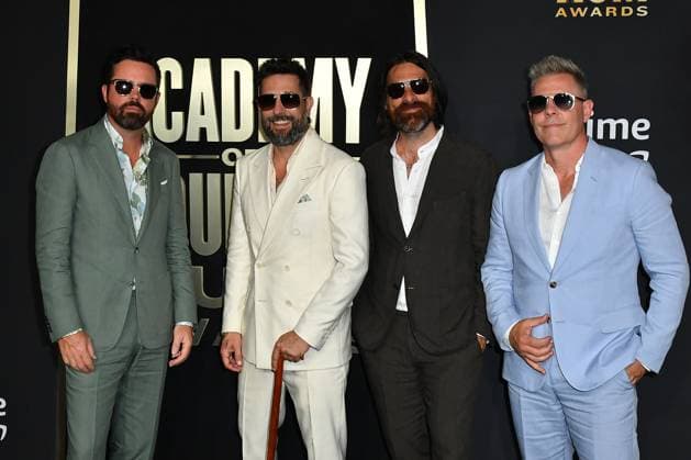 May 11, 2023, Frisco, TX, USA: Old Dominion - Brad Tursi, Matthew Ramsey, Geoff Sprung and Trevor Rosen attend the 58th Academy Of Country Music Awards at The Ford Center at The Star on May 11, 2023 in Frisco, Texas. Frisco USA - ZUMAs181 20230511_zea_s181_229 Copyright: xCaseyxFlaniganx