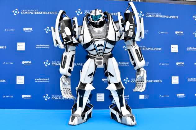 Gamescom Bot bei der Verleihung des Deutschen Computerspielpreises 2023 im Spindler & Klatt. Berlin, 11.05.2023