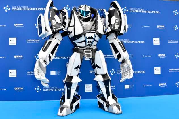 Gamescom Bot bei der Verleihung des Deutschen Computerspielpreises 2023 im Spindler & Klatt. Berlin, 11.05.2023