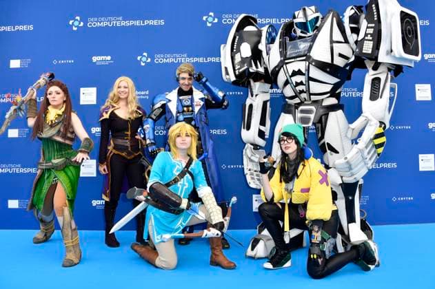 Cosplayer bei der Verleihung des Deutschen Computerspielpreises 2023 im Spindler & Klatt. Berlin, 11.05.2023