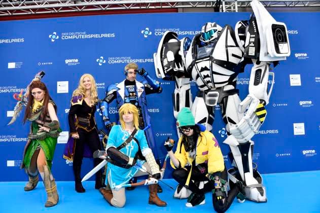 Cosplayer bei der Verleihung des Deutschen Computerspielpreises 2023 im Spindler & Klatt. Berlin, 11.05.2023