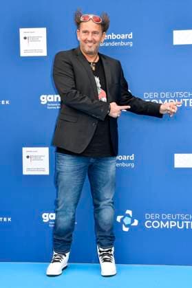 Tom Lehel bei der Verleihung des Deutschen Computerspielpreises 2023 im Spindler & Klatt. Berlin, 11.05.2023