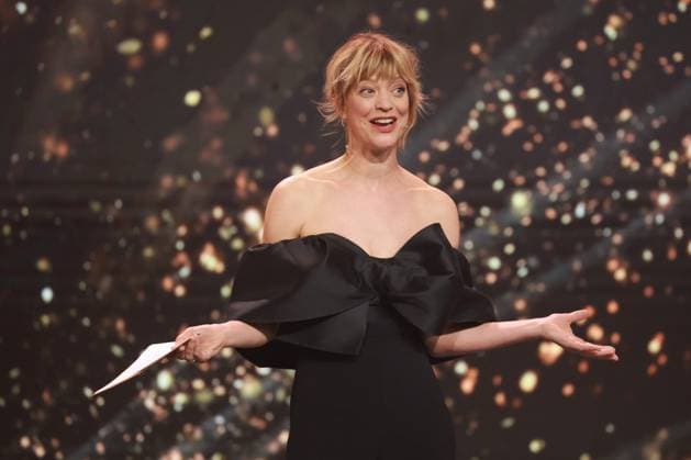 Deutscher Filmpreis 2023 Heike Makatsch Laudatorin BESTER KINDERFILM bei der Verleihung der Lola - Deutscher Filmpreis 2023 im Theater am Potsdamer Platz in Berlin 12.05.2023 *** German Film Award 2023 Heike Makatsch Laudator BEST CHILDRENS FILM at the Lola German Film Award 2023 ceremony at the Theater am Potsdamer Platz in Berlin 12 05 2023 Copyright: xEventpressx