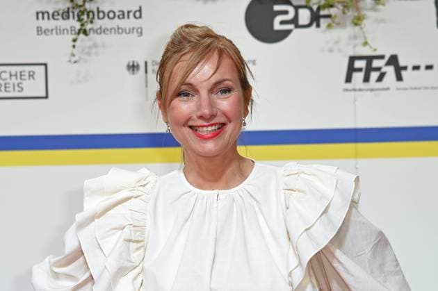 Nadja Uhl bei der Ankunft auf dem Roten Teppich zum DEUTSCHER FILMPREIS 2023 im Theater am Potsdamer Platz in Berlin am 12.05.2023