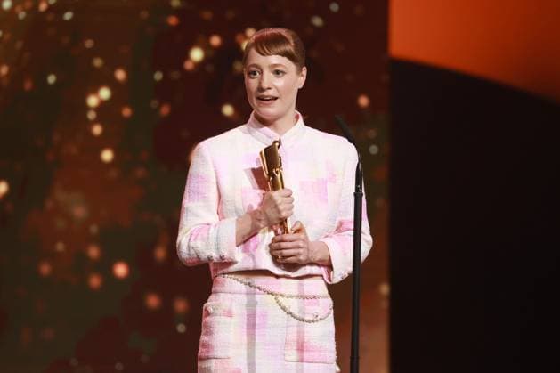 Deutscher Filmpreis 2023 BESTE WEIBLICHE HAUPTROLLE Gewinnerin Leonie Benesch bei der Verleihung der Lola - Deutscher Filmpreis 2023 im Theater am Potsdamer Platz in Berlin 12.05.2023 Copyright: xEventpressx