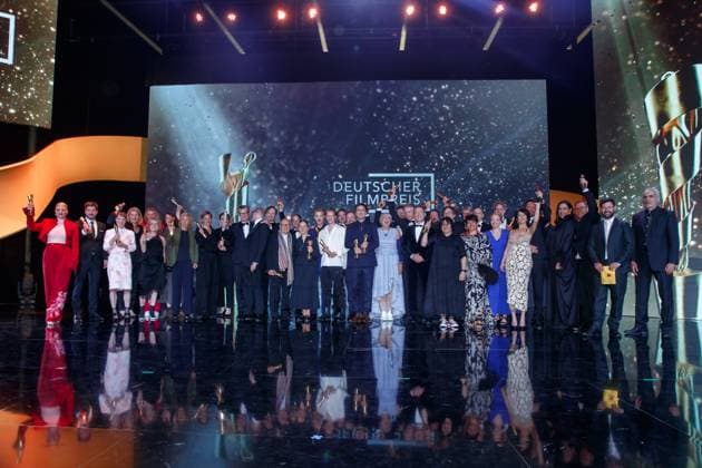 Entertainment Bilder des Tages Event - Deutscher Filmpreis 2023 Abschlussbild beim 73. Deutschen Filmpreis im Theater am Potsdamerplatz am 12.05.2023 in Berlin. Copyright: xEventpressxKochanx