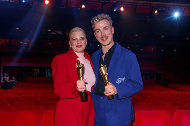 Event - Deutscher Filmpreis 2023 Jördis Triebel und Albrecht Schuch beim 73. Deutschen Filmpreis im Theater am Potsdamerplatz am 12.05.2023 in Berlin. Copyright: xEventpressxKochanx