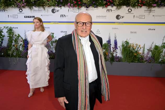 Volker Schlöndorff bei der 73. Verleihung des Deutschen Filmpreises 2023 im Theater am Potsdamer Platz. Berlin, 12.05.2023