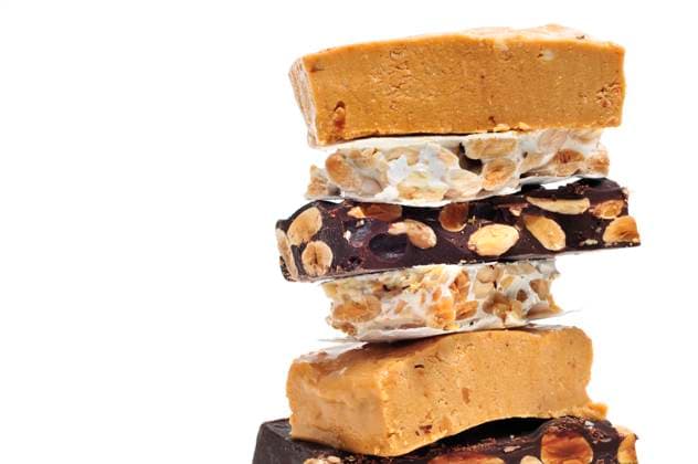 some pieces of different kind o turron, typical Christmas sweet of Spain Copyright: xJuanxMoyanox xDesignxPicsx , 31070060 Copyright: ElinaxManninenx xDesignxPics 31070060