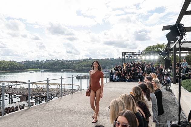 Entertainment Themen der Woche KW20 Entertainment Bilder des Tages AAFW FASHION WEEK SYDNEY, Models walk the runway at the Bondi Born fashion show during Australian Fashion Week 2023 at the Coal Loader Centre for Sustainability in Sydney, Monday, May 15, 2023. ( NO ARCHIVING, EDITORIAL USE ONLY, NO USE IN BOOKS WITHOUT CONSENT  Copyright: xFLAVIOxBRANCALEONEx 20230515001798160785