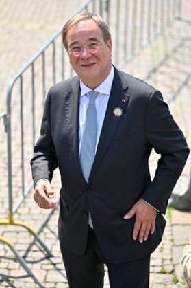 Armin Laschet bei der Verleihung des Karlspreises 2023 an Wolodymyr Selenskyj und das ukrainische Volk im Aachener Rathaus. Aachen, 14.05.2023