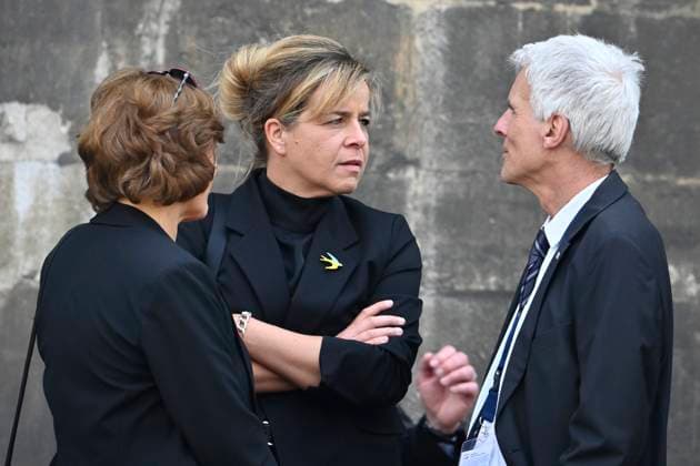 Mona Neubaur bei der Verleihung des Karlspreises 2023 an Wolodymyr Selenskyj und das ukrainische Volk im Aachener Rathaus. Aachen, 14.05.2023