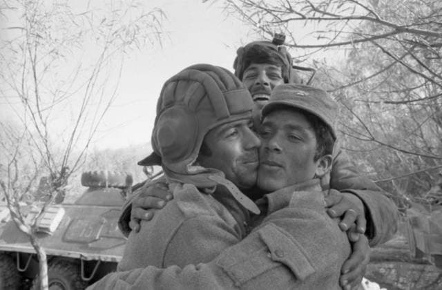 Limited Soviet Military Contingent in Afghanistan 8430310 25.07.1988 The Afghan War of 1979-1989. The Limited Soviet Military Contingent in the Democratic Republic of Afghanistan, now the Islamic Emirate of Afghanistan. Photo: Soviet and Afghan soldiers have arrived to relieve a unit.  Copyright: xx