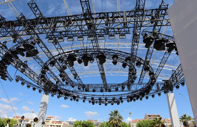 May 15, 2023, Cannes, CoÂ te d Azur, France: Main Sponsor and Official Broadcaster FRANCE TV and BRUT offices on La Croisette on the eve of Opening Ceremony of the 76th annual Cannes Film Festival in Cannes, France Cannes France - ZUMAc179 20230515_zep_c179_025 Copyright: xMickaelxChavetx