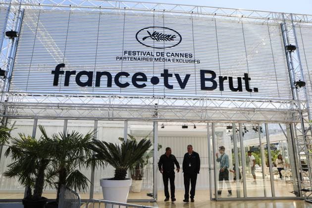 May 15, 2023, Cannes, CoÂ te d Azur, France: Main Sponsor and Official Broadcaster FRANCE TV and BRUT offices on La Croisette on the eve of Opening Ceremony of the 76th annual Cannes Film Festival in Cannes, France Cannes France - ZUMAc179 20230515_zep_c179_029 Copyright: xMickaelxChavetx