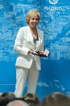 May 15, 2023, Madrid, Spain: Presenter Ana Rosa Quintana attends during the delivery of Madrid s medals of Honor and medals, at the Palacio de Cibeles, in Madrid. Madrid Spain - ZUMAs197 20230515_zaa_s197_050 Copyright: xAtilanoxGarciax
