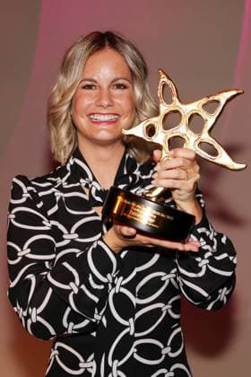 Fabienne Gyr Prix Walo 2023 SRF-Moderatorin Fabienne Gyr gewinnt den Prix Walo in der Kategorie Publikumsliebling. Verleihung des 47. Prix Walo für die Jahre 2020-2022 am 14.05.2023 in den SRF Fernsehstudios Zürich, Schweiz.