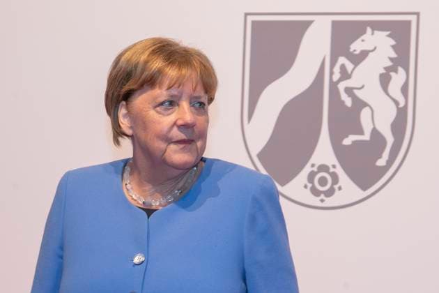 Dr. Angela Merkel (Bundeskanzlerin a.D.), Koeln, Verleihung des Staatspreises des Landes Nordrhein-Westfalen an Bundeskanzlerin a.D. Dr. Angela Merkel, 16.05.2023, Flora Koeln.