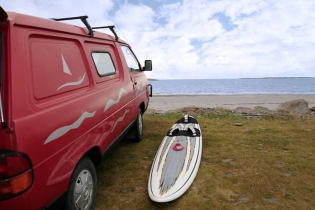 a van and windsurf equipment on the beach in the maharees county kerry ireland Copyright: xdavidxmorrisonx xDesignxPicsx , 31132829 Copyright: davidxmorrisonx xDesignxPics 31132829