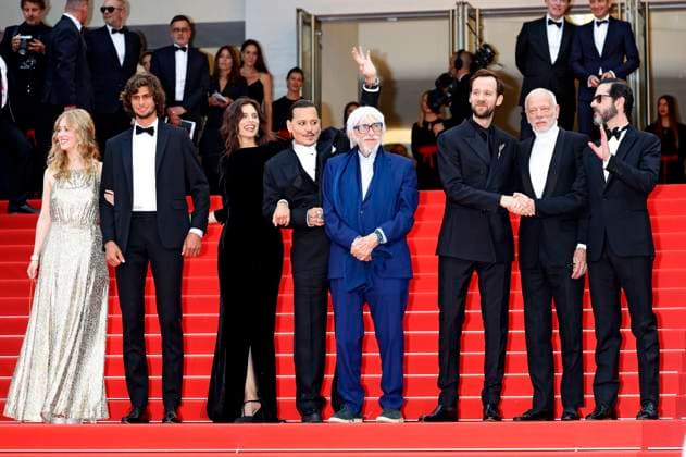 Internationale Filmfestspiele von Cannes, Eröffnung Pauline Pollmann, Diego Le Fur, MaÃ¯wenn, Johnny Depp, Pierre Richard, Benjamin Lavernhe, Pascal Greggory und Melvil Poupaud bei der Opening Ceremony mit der Premiere des Kinofilms Jeanne du Barry auf dem Festival de Cannes 2023 76. Internationale Filmfestspiele von Cannes im Palais des Festivals. Cannes, 16.05.2023