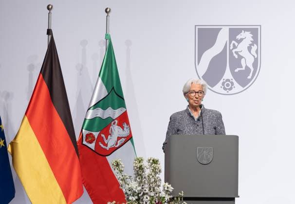 Verleihung Staatspreis an Angela Merkel Bundeskanzlerin a.D. Angela Merkel wird am Dienstag den 16.05.2023 mit dem Staatspreis NRW geehrt. Überreicht durch Christine Lagarde und Ministerpräsident Hendrik Wüst. Köln Nordrhein-Westfalen Germany