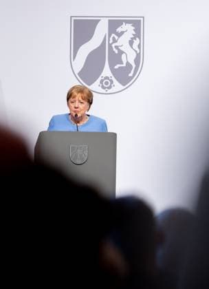 Verleihung Staatspreis an Angela Merkel Bundeskanzlerin a.D. Angela Merkel wird am Dienstag den 16.05.2023 mit dem Staatspreis NRW geehrt. Überreicht durch Christine Lagarde und Ministerpräsident Hendrik Wüst. Köln Nordrhein-Westfalen Germany