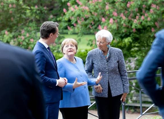 Verleihung Staatspreis an Angela Merkel Bundeskanzlerin a.D. Angela Merkel wird am Dienstag den 16.05.2023 mit dem Staatspreis NRW geehrt. Überreicht durch Christine Lagarde und Ministerpräsident Hendrik Wüst. Köln Nordrhein-Westfalen Germany