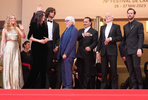 The Jeanne du Barry Film Premiere at the 76th Edition of the Cannes Film Festival The cast of the movie Jeanne du Barry , headlined by Johnny Depp and MaÃ¯wenn, attends the opening gala night and red carpet event of the movie Jeanne du Barry , during the opening ceremony of the 76th edition of the Cannes Film Festival on May 16 2023, in Cannes, France Cannes Palace of Festivals and Congresses of Cannes Cannes France Copyright: xAlexandraxFechetex _ADR8509