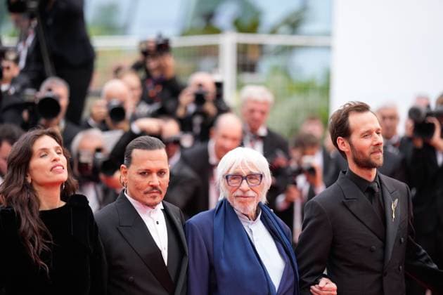 The Jeanne du Barry Film Premiere at the 76th Edition of the Cannes Film Festival The cast of the movie Jeanne du Barry , headlined by Johnny Depp and MaÃ¯wenn, attends the opening gala night and red carpet event of the movie Jeanne du Barry , during the opening ceremony of the 76th edition of the Cannes Film Festival on May 16 2023, in Cannes, France Cannes Palace of Festivals and Congresses of Cannes Cannes France Copyright: xAlexandraxFechetex _ADR8278