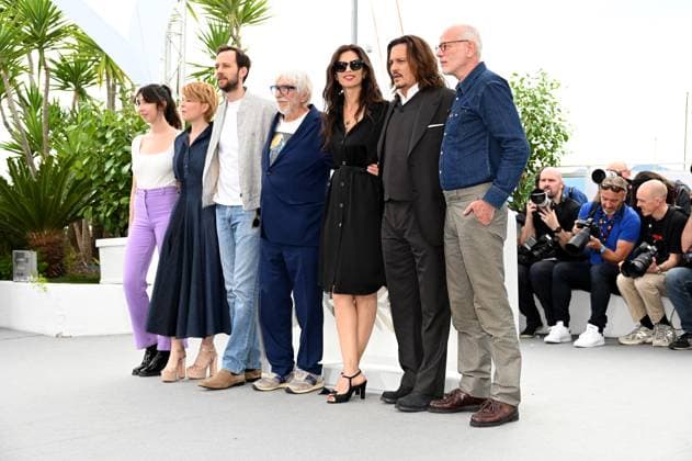 76th Cannes Film Festival 2023, Photocall Film Jeanne Du Barry. Pictured Maiwenn, Johnny Depp and cast  Copyright: xSimonexComix xipa-agency.netx xPoolxPhotoxEventsx01x IPA_IPA37994046