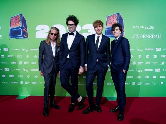 17.05.2023, Zug, Bossard Arena, SWISS MUSIC AWARDS, Band Pegasus mit Mitgliedern Stefan Brenner Noah Veraguth, Gabriel Spahni und Simon Spahr auf dem roten Teppich Zug Bossard Arena Zug Switzerland Copyright: xJustPictures.ch DanielaxPorcellix