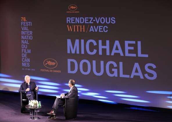 76eme Festival International du Film de Cannes. Masterclass: Michael Douglas. 76th International Cannes Film festival. Masterclass with Michael Douglas 292015 2023-05-17 Cannes France Douglas, Michael  Copyright: xIvankaxVoisinx xStarfacex STAR_292015_001