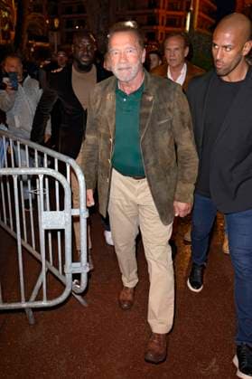 Arnold Schwarzenegger bei der Ankunft zur BMW Party im Hotel Martinez auf dem Festival de Cannes 2023 76. Internationale Filmfestspiele von Cannes. Cannes, 17.05.2023