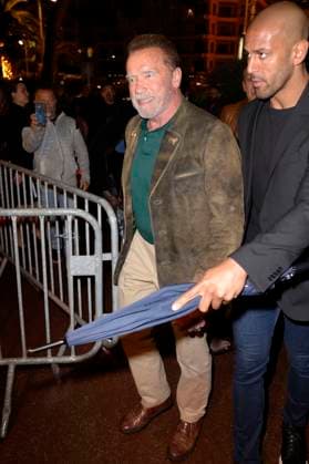 Arnold Schwarzenegger bei der Ankunft zur BMW Party im Hotel Martinez auf dem Festival de Cannes 2023 76. Internationale Filmfestspiele von Cannes. Cannes, 17.05.2023