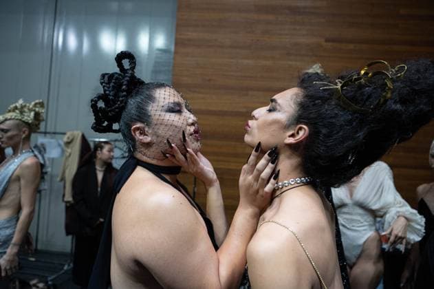Entertainment Themen der Woche KW20 AAFW FASHION WEEK SYDNEY, Models backstage at the NICOL & FORD show during Australian Fashion Week 2023 at Carriageworks in Sydney, Thursday, May 18, 2023. ( NO ARCHIVING, EDITORIAL USE ONLY, NO USE IN BOOKS WITHOUT CONSENT  Copyright: xFLAVIOxBRANCALEONEx 20230518001799457330