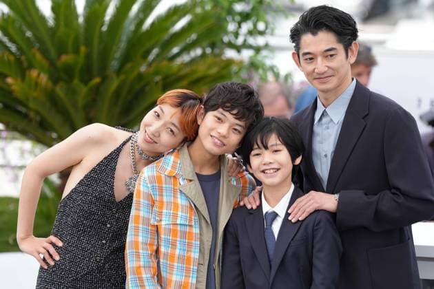 Sakura AndÅ - Kurokawa Soya - Hinata Hiiragi - Eita Nagayama CELEBRITES : 76 eme festival de Cannes - Photocall du film Monster - Cannes - 18 05 2023 NorbertScanella Panoramic 