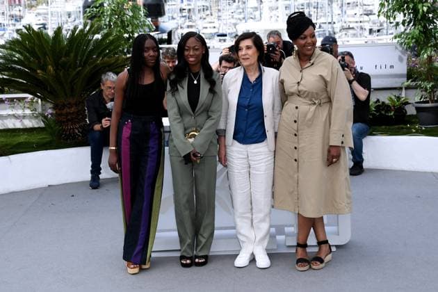 76th Cannes Film Festival 2023, Photocall film Le Retour (Homecoming) . Pictured: Suzy Bemba, Esther Gohourou, Catherine Corsini, Aissatou Diallo Sagna  Copyright: xAlbertoxTerenghi PoolxPhotoxEvenx xPoolxPhotoxEventsx01x IPA_IPA38017630
