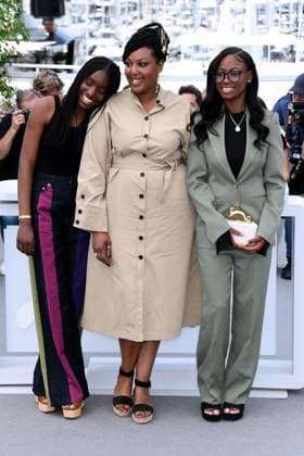 76th Cannes Film Festival 2023, Photocall film Le Retour (Homecoming) . Pictured: Esther Gohourou, Aissatou Diallo Sagna, Suzy Bemba  Copyright: xAlbertoxTerenghi PoolxPhotoxEvenx xPoolxPhotoxEventsx01x IPA_IPA38017636