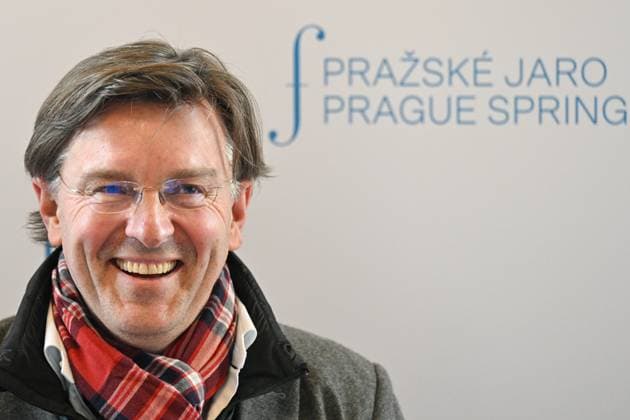 The Essen Philharmonic Orchestra chief conductor Tomas Netopil attends a press briefing prior to a concert of Essener Philharmoniker with violinist Frank Peter Zimmermann within the 78th Prague Spring International Music Festival, in Prague, Czech Republic, May 18, 2023. (CTKxPhoto MichalxKamaryt) CTKPhotoP2023051805373  CTKPhotoP2023051805373