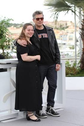 May 18, 2023, Cannes, Cote d Azur, France: BENJAMIN BIOLAY and his daughter ANNA BIOLAY attend the photocall for Rosalie during the 76th Annual Cannes Film Festival at Palais des Festivals on May 18, 2023 in Cannes, France Cannes France - ZUMAc179 20230518_zep_c179_061 Copyright: xMickaelxChavetx