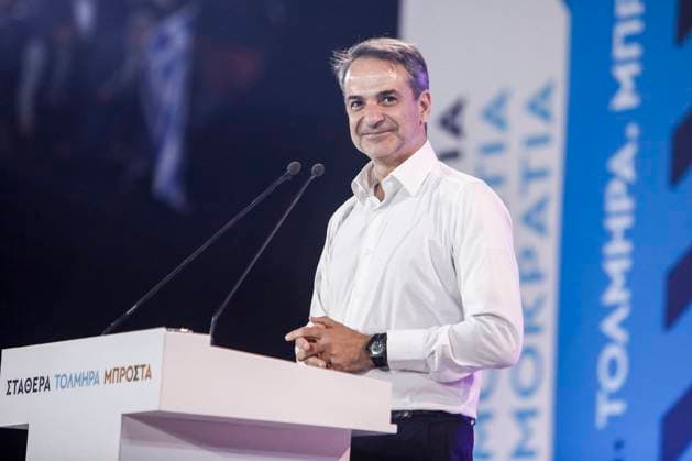 News Themen der Woche KW20 News Bilder des Tages May 18, 2023, Thessaloniki, Greece: Greek Prime Minister and New Democracy leader Kyriakos Mitsotakis holds a speech during a pre-election campaign at the Greek city of Thessaloniki. Greece holds general elections on May 21. Thessaloniki Greece - ZUMAp191 20230518_zap_p191_009 Copyright: xGiannisxPapanikosx