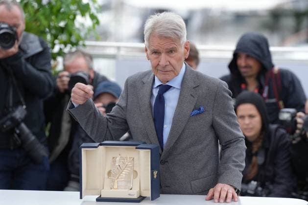 Harrison Ford CELEBRITES : 76 eme festival de Cannes - Photocall du film Indiana Jones et le Cadran de la DestinÃ e - Cannes - 19 05 2023 NorbertScanella Panoramic 