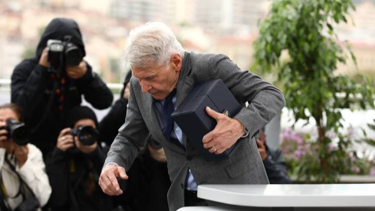 May 19, 2023, Cannes, Cote d Azur, France: HARRISON FORD receives an Honorary Palme d Or as he attends the photocall for Indiana Jones and the Dial of Destiny during the 76th Annual Cannes Film Festival at Palais des Festivals on May 19, 2023 in Cannes, France Cannes France - ZUMAc179 20230519_zep_c179_022 Copyright: xMickaelxChavetx