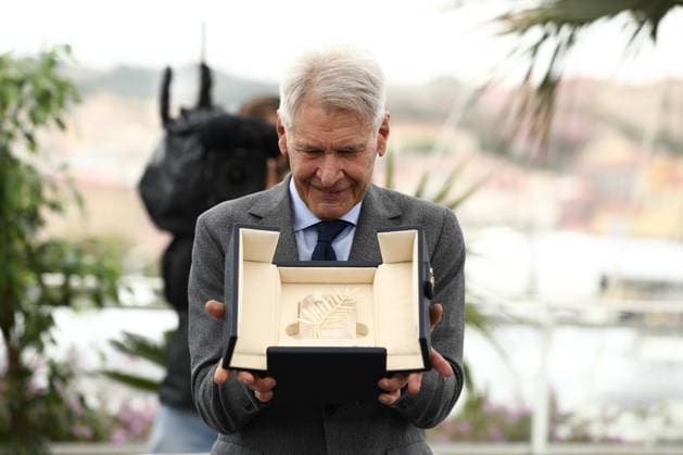 May 19, 2023, Cannes, Cote d Azur, France: HARRISON FORD receives an Honorary Palme d Or as he attends the photocall for Indiana Jones and the Dial of Destiny during the 76th Annual Cannes Film Festival at Palais des Festivals on May 19, 2023 in Cannes, France Cannes France - ZUMAc179 20230519_zep_c179_029 Copyright: xMickaelxChavetx
