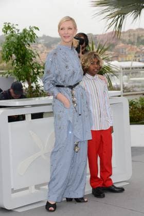 May 19, 2023, CANNES, France: CANNES, FRANCE - MAY 19: Cate Blanchett and Aswan Reid attend The New Boy photocall at the 76th annual Cannes film festival at Palais des Festivals on May 19, 2023 in Cannes, France. CANNES France - ZUMAi09_ 20230519_zaf_i09_045 Copyright: xFrederickxInjimbertx