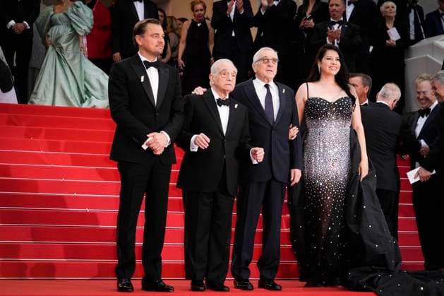 Foto IPP Daniele Cifala™ Cannes 20 05 2023 Killers Of The Flower Moon Red Carpet - The 76th Annual Cannes Film Festival nella foto : Leonardo DiCaprio, Director Martin Scorsese, Robert De Niro and Cara Jade Myers Italy Photo Press - World Copyright