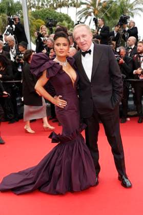 Salma Hayek mit Ehemann Francois-Henri Pinault bei der Premiere des Kinofilms Killers of the Flower Moon auf dem Festival de Cannes 2023 76. Internationale Filmfestspiele von Cannes im Palais des Festivals. Cannes, 20.05.2023