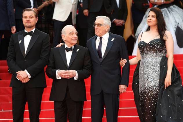 Leonardo DiCaprio, Martin Scorsese, Robert De Niro und Cara Jade Myers bei der Premiere des Kinofilms Killers of the Flower Moon auf dem Festival de Cannes 2023 76. Internationale Filmfestspiele von Cannes im Palais des Festivals. Cannes, 20.05.2023
