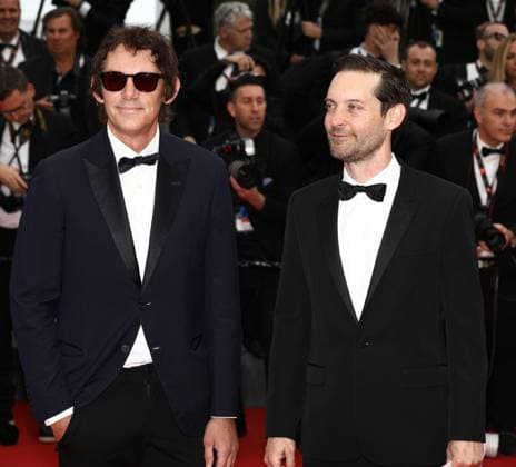 May 20, 2023, Cannes, Cote d Azur, France: LUKAS HAAS and TOBEY MAGUIRE attend the screening of Killers of the Flower Moon during the 76th Annual Cannes Film Festival at Palais des Festivals. Cannes France - ZUMAc179 20230520_zep_c179_195 Copyright: xMickaelxChavetx